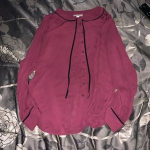 Loft Burgundy Blouse
